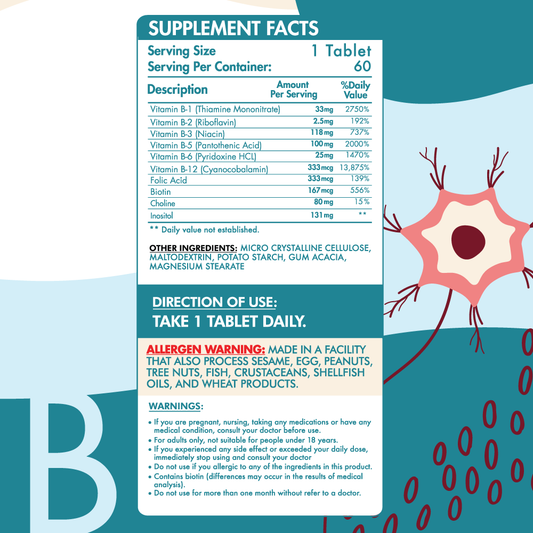 B-Complex Advanced Formula-60Serv.-60Tablets