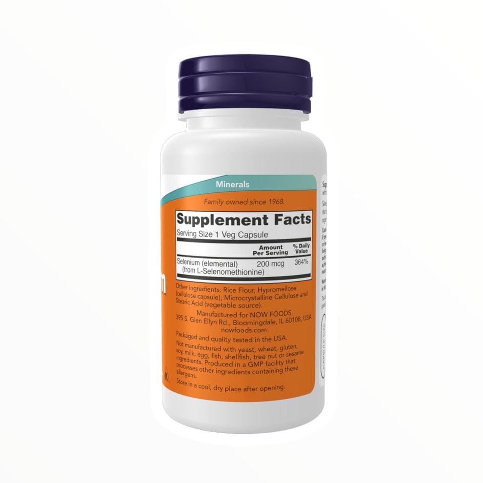 NOW Selenium 200mcg — 90 Tablets