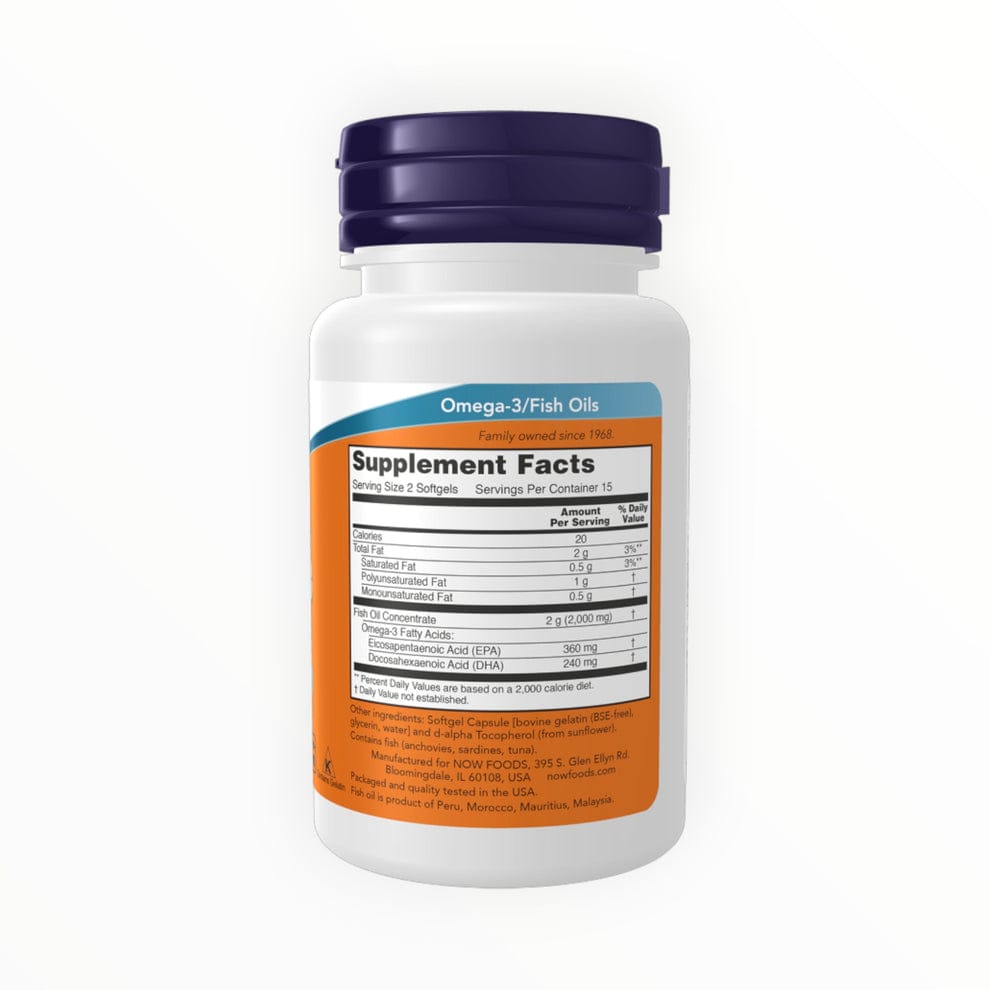 NOW Omega-3 — 30 Softgels