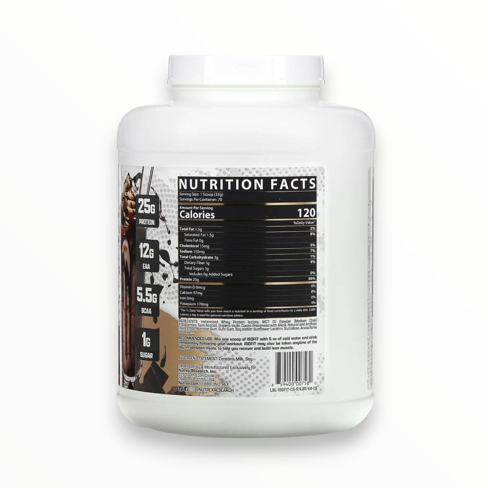 Nutrex IsoFit Protein Isolate – 100% Whey Isolate, 70 Servings