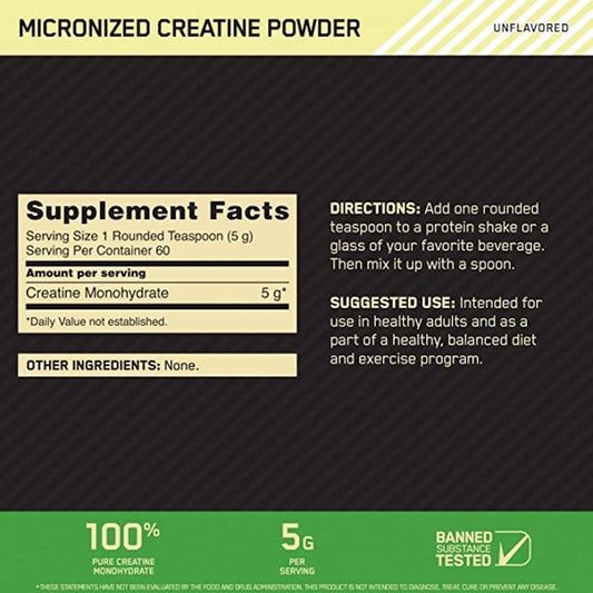 Optimum Nutrition Creatine 300g (60 Servings)