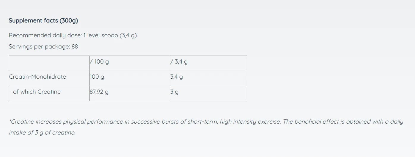 Nutriversum Creatine Monohydrate 500g – 147 Servings