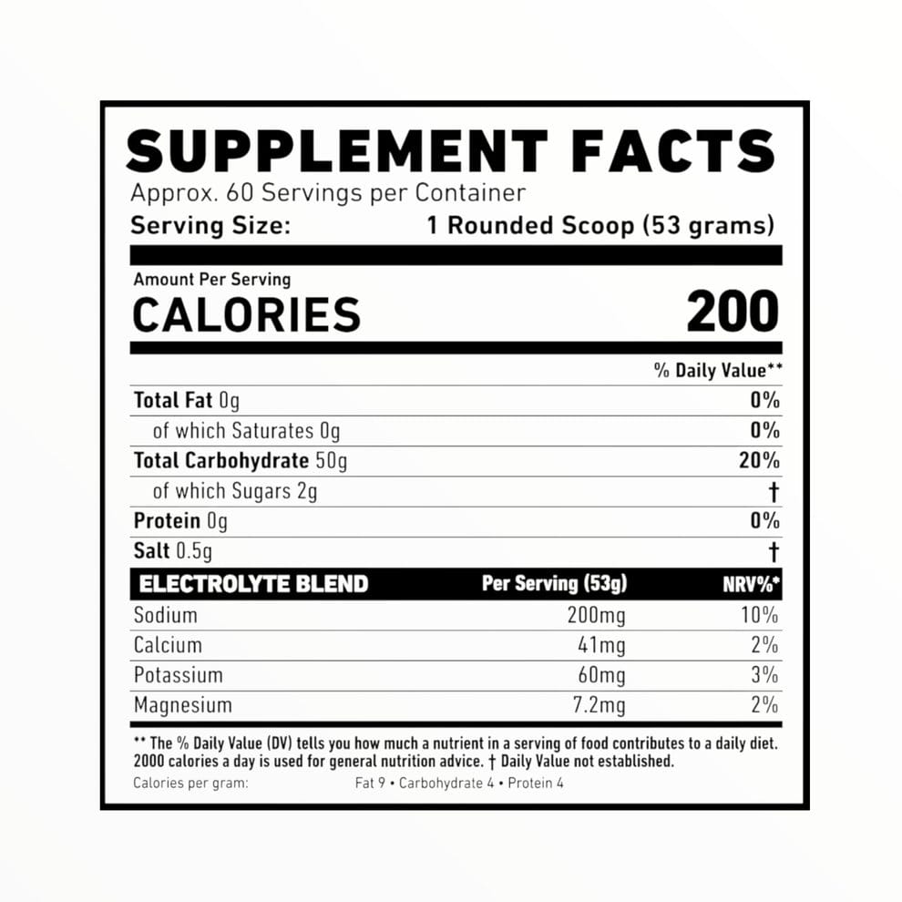 Karbogen Carbohydrate Powder with Electrolytes (60 Servings) 3kg