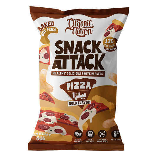 Snack Attack Protein Puffs-1Serv.-60G.-Pizza