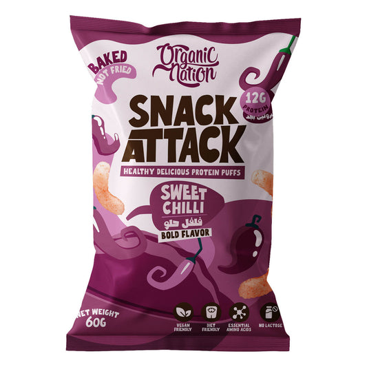 Snack Attack Protein Puffs-1Serv.-60G.-Sweet chilli