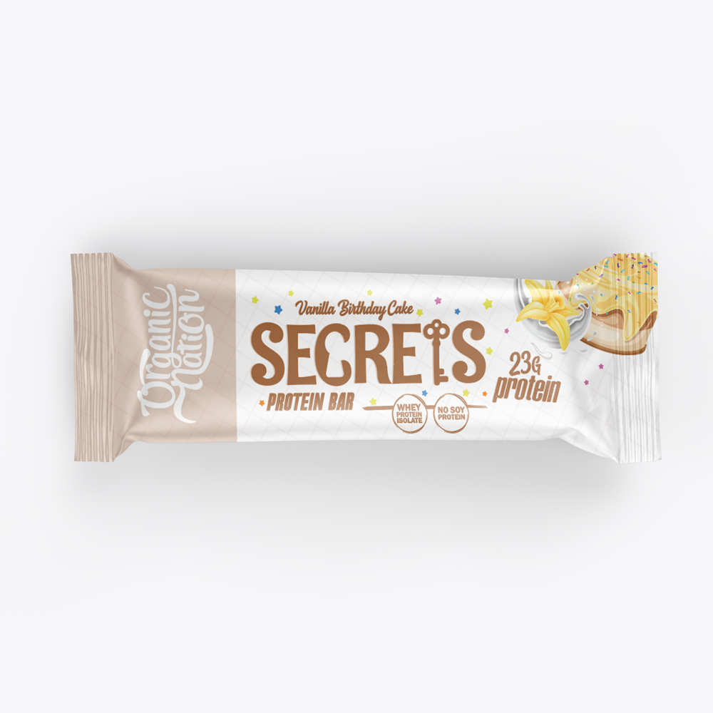Secrets Protein Bar-70 gm (12 bar) Vanilla Birthday cake-23gm protein