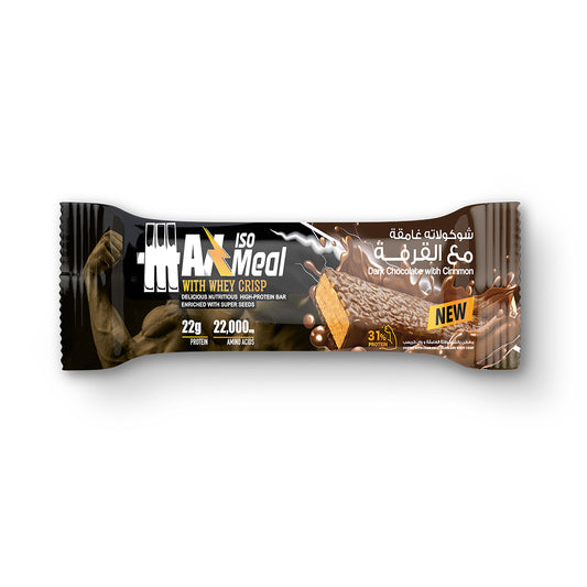 Max Muscle Max Iso Meal - Protein bar -70G-Chocolate cinnamon (12 bar) 22gm protein