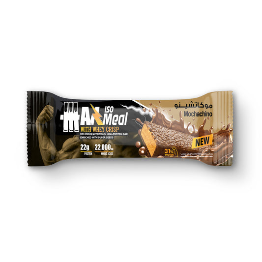 Max Muscle Max Iso Meal - Protein bar -70G-Mochachino (12 bar) 22gm protein
