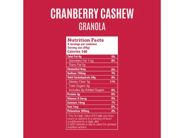 Own cranberry cashew Granola 350 gm