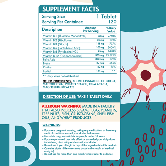 B-Complex Advanced Formula-120Serv.-120Tablets