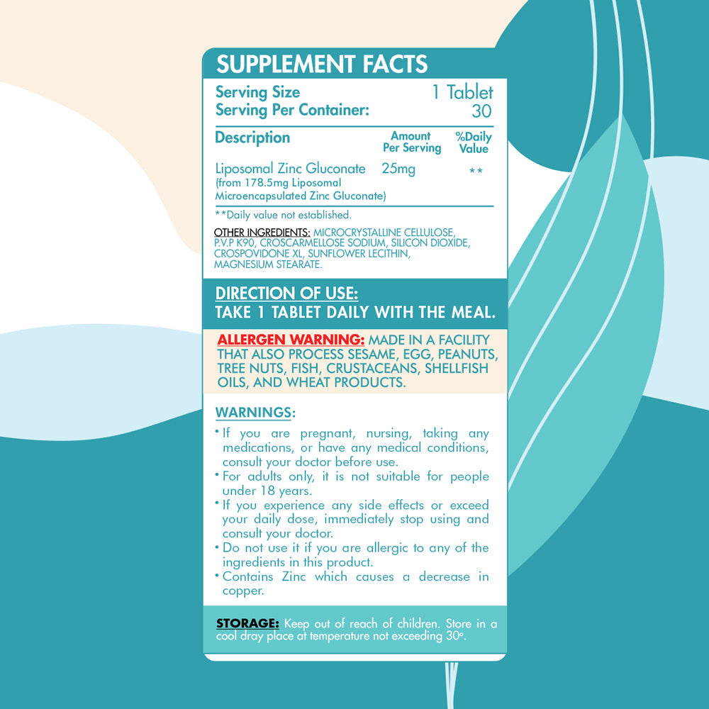 Liposomal Zinc Gluconate-30Serv.-30Tablets