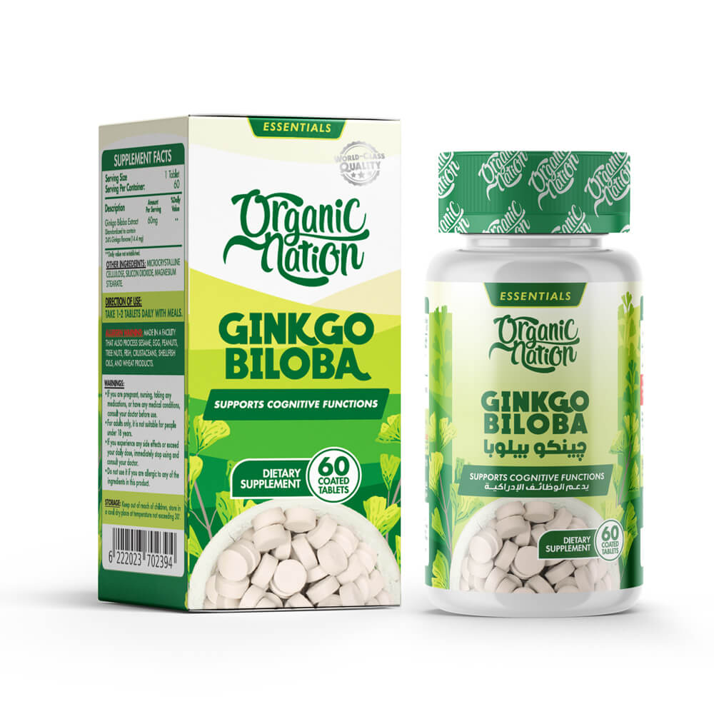 Ginkgo Biloba 60MG-60Serv.-60Tablets