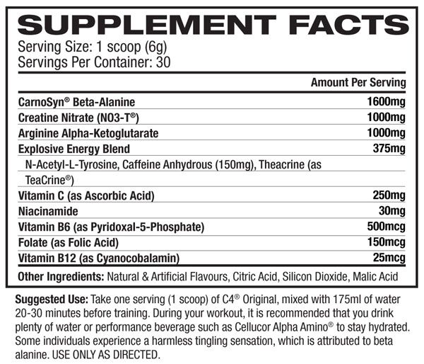 C4 Original Explosive Pre-Workout  (30 servings)