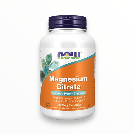 NOW Magnesium Citrate — 120 Veg Capsules