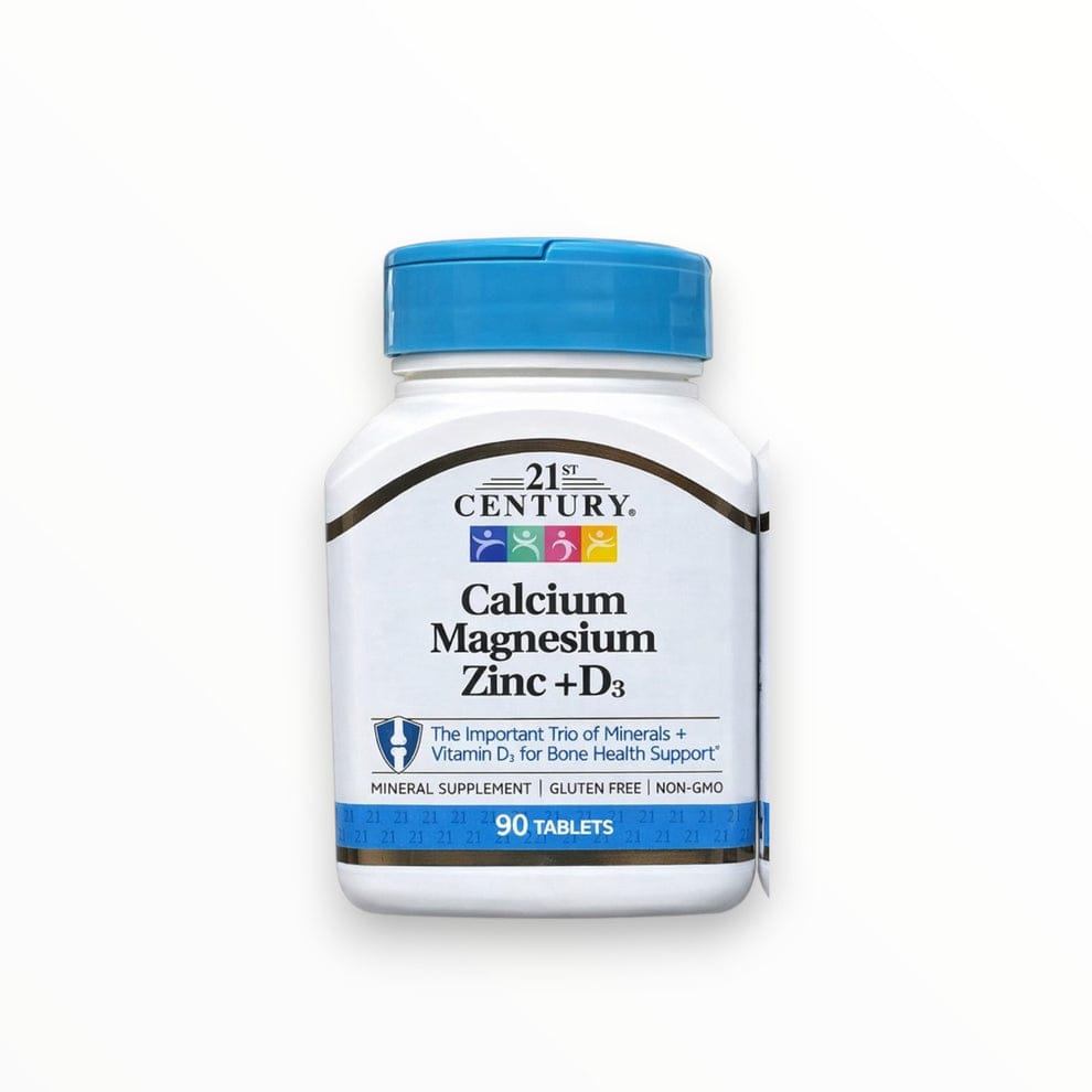 21st Century Calcium Magnesium Zinc + D3 — 90 Tablets