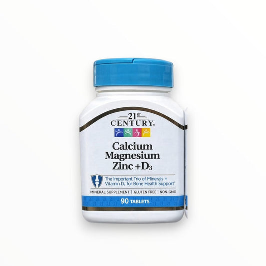21st Century Calcium Magnesium Zinc + D3 — 90 Tablets