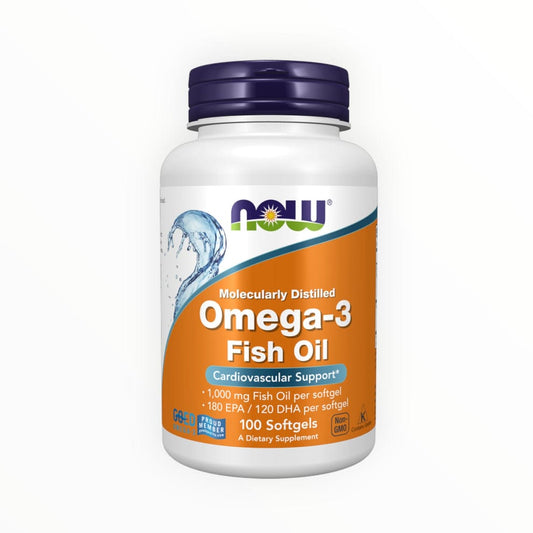 NOW Omega-3 — 100 Softgels