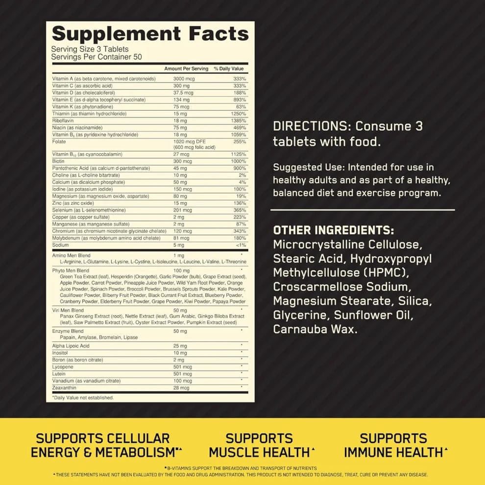 Optimum Nutrition Opti-Men Multivitamin 150 Tablets