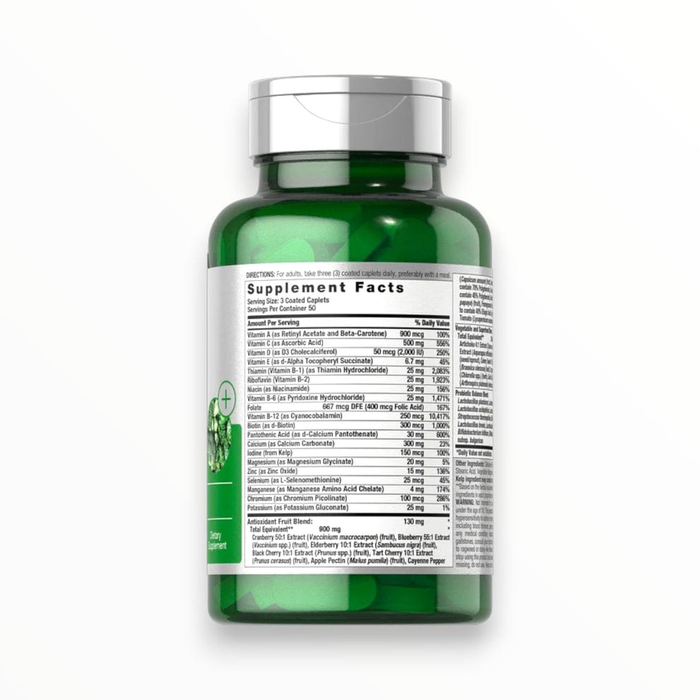 Horbaach Super Greens 20+ Superfoods + 14 Probiotics — 150 Caplets