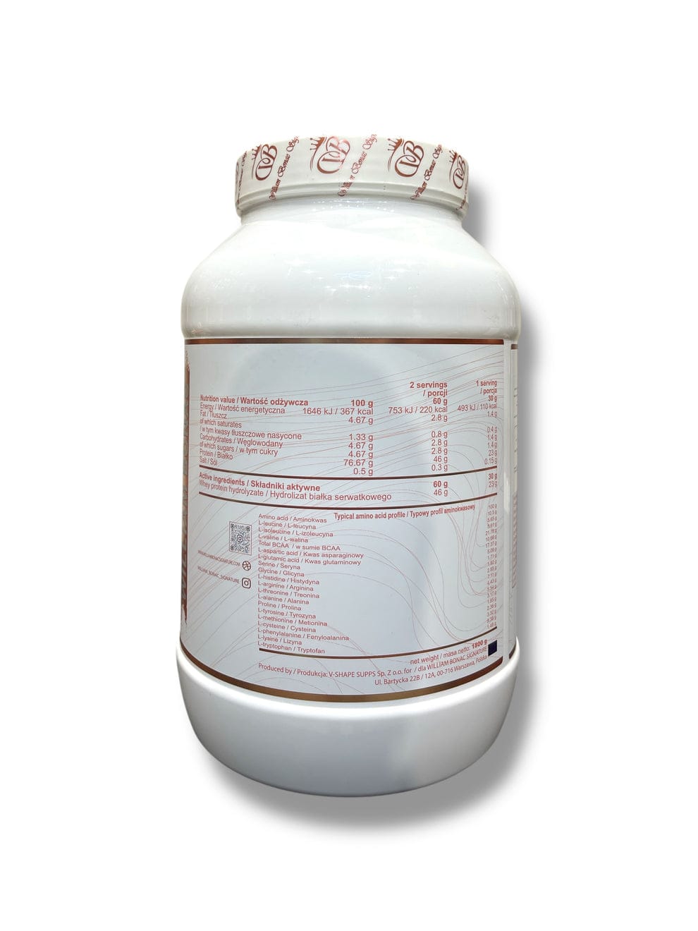 Core Hydrolysate Whey Protein – William Bonac Signature (60 servings)